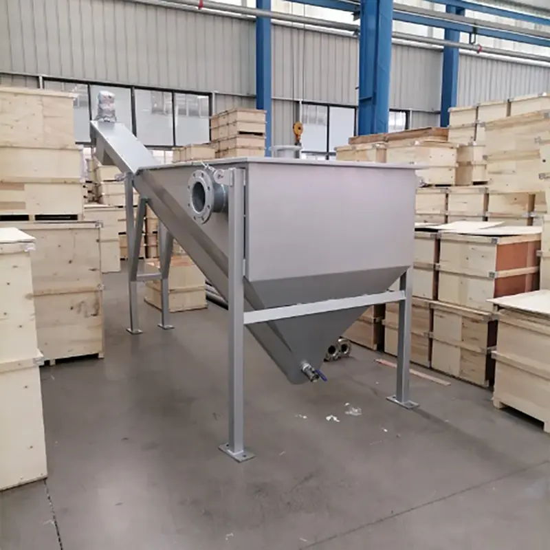 Sand water separator in sewage treatment plant