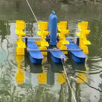 Cable type waterwheel aerator for fish pond breeding pond