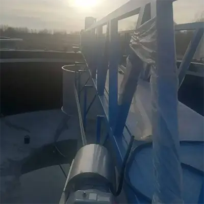 Central transmission scraper for sludge sedimentation tank